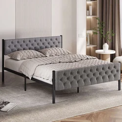 Hanah Home Francuski ležaj Stil, 160x88x200 cm, Sivi