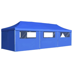 Sklopivi šator za zabave s 8 bočnih zidova 870x291x315 cm plavi