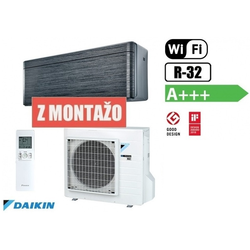 DAIKIN klimatska naprava z montažo Stylish FTXA20BB/RXA20A ČRNA