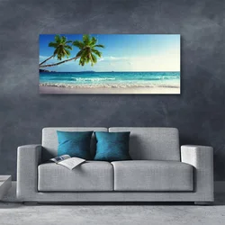 tulup.si Slika na platnu Seaside palm beach landscape 140x70 cm