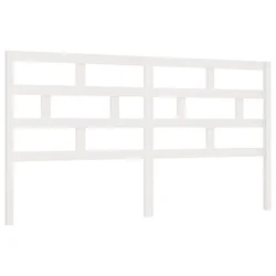 Vidaxl Posteljno vzglavje belo 206x4x100 cm trdna borovina