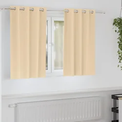 Zavjese za blackout s prstenovima 2 pcs Krema 140 x 140 cm