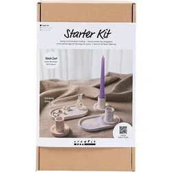 DIY Kit Ustvarjalni komplet - ulivanje smole - 3 svečniki in 2 pladnja (977539)