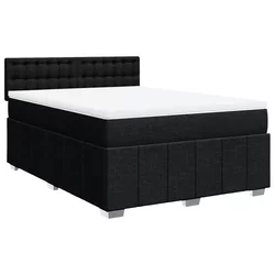 vidaXL vidaXL Box spring postelja z vzmetnico črna 160x200 cm blago, (21306385)