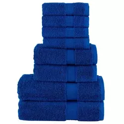 8-dijelni vrhunski set ručnika SOLUND plavi 600 gsm