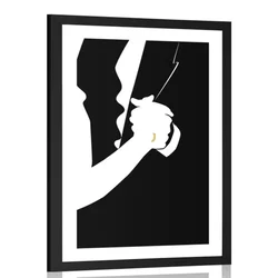 Plakat s paspartujem potrditev ljubezni - 40x60 silver
