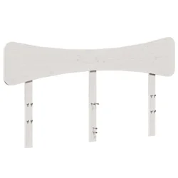 Vidaxl Vzglavje bela 150 cm trdna borovina