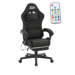ePlayGame Gejmerska stolica HC-4095 FABRIC RGB LED crna