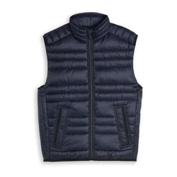 TOM TAILOR Brezrokavnik temno modra