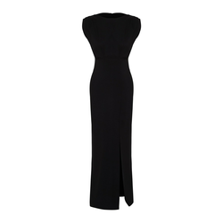 Trendyol Black Wadding Long Woven Evening Dress