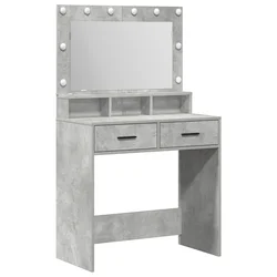 Toaletni stol Betonski sivi 79 x 41 x 135 cm Konstruirano drvo