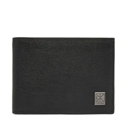 Calvin Klein Denarnica Emblem Hw Trifold W/ Coin LV04D1283G Črna