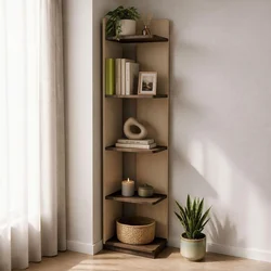 Hanah Home polica za knjige Aura, 37,8 cm, topli hrast / orah Istanbul