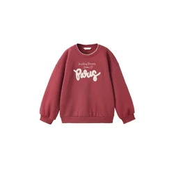 MANGO KIDS Majica PARIS češnjevo rdeča/bela