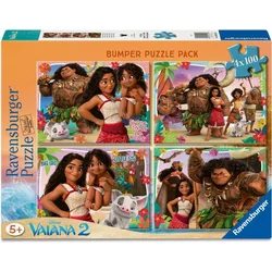 Ravensburger - Puzzle 4 x 100 točk Vaiana 2 - 100 kosov