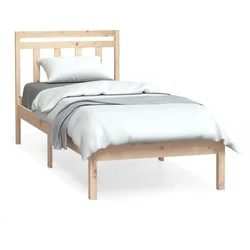 Vidaxl Posteljni okvir 75x190 cm trden les