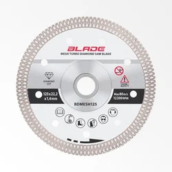 Blade bdmesh125 Dijamantski disk za sečenje tvrde keramike (Turbo) ( BDMESH125 )