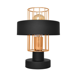 Stona lampa VOLTA 1xE27/15W/230V crna/ružičasto zlato