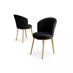 HANAH HOME Set stolica (4 dela) Risa Black Gold