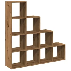 Pregrada/regal za knjige 4 razina hrast 131,5x29x131,5cm drveni