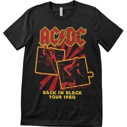 AC/DC Majica Back In Black Tour 1980 Unisex Black S