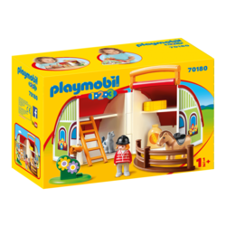 PLAYMOBIL 1.2.3 70180 Moja prijenosna staja za jahanje