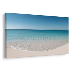 Slika mirno turkizno morje in plaža - 120x80