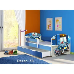Deciji krevet ACMA II 140x70 F + dusek 6 cm BLUE38