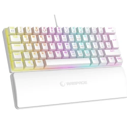 RAMPAGE PLOWER K60 plavi switch gejmerska mehanička tastatura bela
