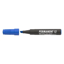 Permanentni marker, 1-4 mm, poševna konica, ICO Permanent 12, moder