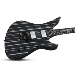 Schecter Synyster Custom Gloss Black w/Silver Pin Stripes #1740