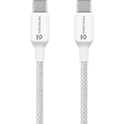 Tactical Stitch Thread pleten USB-C v USB-C kabel bele barve dolžine 1m