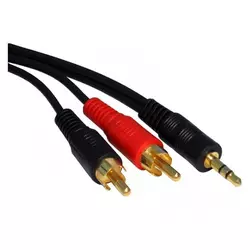 FAST ASIA audio 3.5mm - 2xRCA 1.5m crni