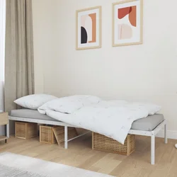 Metalni okvir za krevet bijeli 75x190 cm