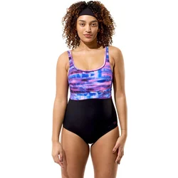 Speedo contour eclipse print anthracite/berry cool/wineberry xxl -