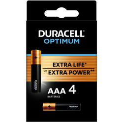 Duracell Baterija nepunjiva Optimum AAA 4kom.