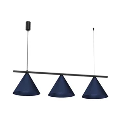 Luster na sajli CAPITAL 3xGX53/15W/230V, plave boje