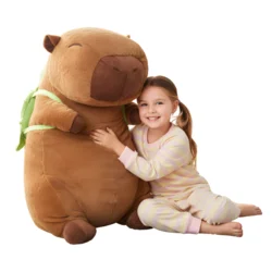 shumee Velika plišasta blazina Capybara z želvo 100 cm