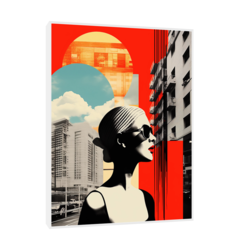 Canvas Slika na platnu Crvene usne, Sa ramom, 45 x 60 cm, Beli