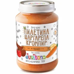 KAŠICA PILETINA+KROMPIR+PARAD. MRKVA JUVITANA 190G