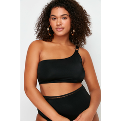 Trendyol Curve Black One Shoulder Bikini Top