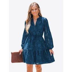 Cupshe Obleka Floral modra
