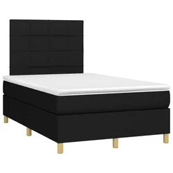 Vidaxl Box spring postelja z vzmetnico črna 120x190 cm blago