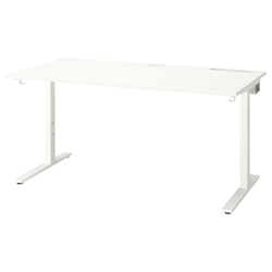 MITTZON Radni sto, bela, 160x80 cm