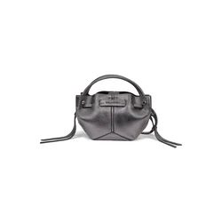 Karl Lagerfeld Vrečasta torba K/Pierced  temno siva