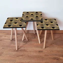 Hanah Home Set klub stočića 3Shp273, 3 komada, Bela