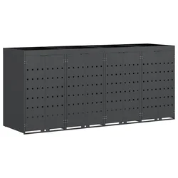 Skladištenje kanti za 4 kante Antracit 272 x 77,5 x 121,5 cm