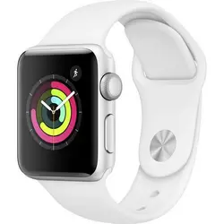 Apple Watch Series 3 GPS, 38mm, srebrni aluminijski sa bijelim sportskim remenom