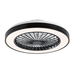 Rabalux Plafonjera sa ventilatorom Dalfon2, 40W, 48cm, 3000-6000K, Crna