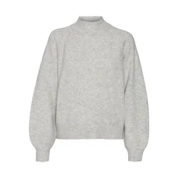 VERO MODA Pulover VMLEAF  svetlo siva